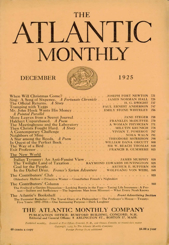 December 1925 Issue - The Atlantic