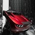 A red Tesla Roadster
