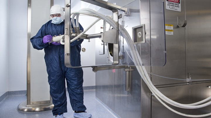 A manufacturing worker at an Eli Lilly facility in Indiana