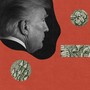 Artwork depicting money, Donald Trump, and Trump Organization CFO Allen Weisselberg