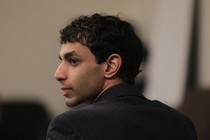 Dharun Ravi listens to testimony during his trial at the Middlesex County Courthouse in New Brunswick, Monday, March 12, 2012.