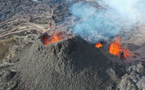 A photo of the volcanic eruption on Iceland’s Reykjanes Peninsula.