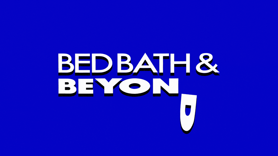 A Bed Bath & Beyond logo but with the final D fallen and dangling