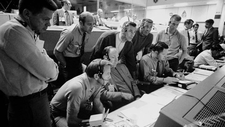 Mission Control monitors Apollo 13 from Houston