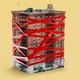 Illustration of a building wrapped in red tape