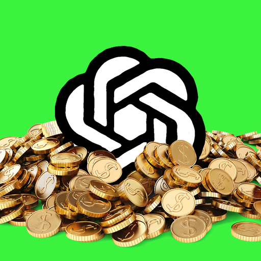 AI with coins illustration