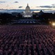 American flags decorate the National Mall near the U.S. Capitol in the early morning ahead of the inauguration of President-elect Joe Biden, on January 20, 2021, in Washington, D.C.