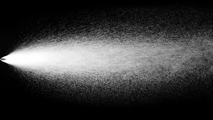 Mist from nasal spray
