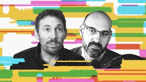 Image of Charlie Warzel side-by-side with Jason Goldman