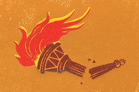 Illustration of a broken Olympic torch