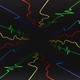 Squiggly red, blue, yellow, and green lines resembling electrocardiograms