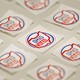 Stickers saying "Ohio voted"