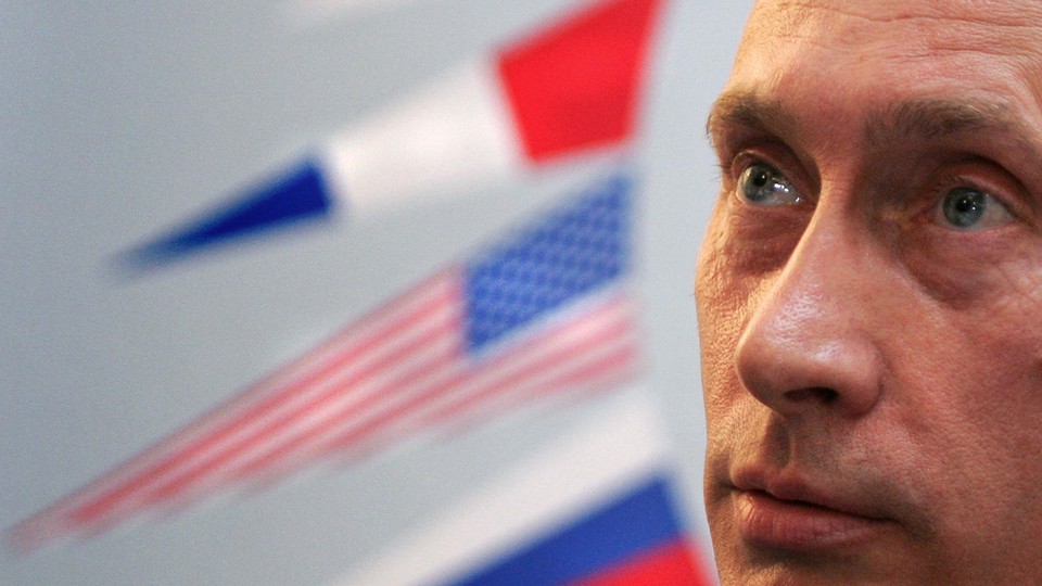 A close-up of Vladimir Putin