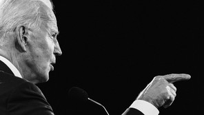 A photo of Joe Biden giving an address