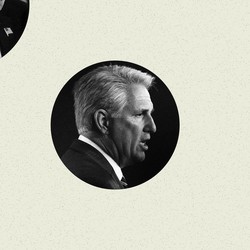 An illustration of Republican Leader Kevin McCarthy's face