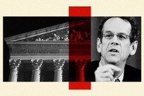 An Illustration of David Cole and the US Supreme Court Building