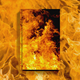 illustration of a book engulfed by flames