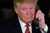 Donald Trump on the phone