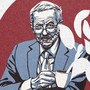 An illustration of Jeremy Corbyn holding a mug. The Labour rose logo rises from the cup as steam.
