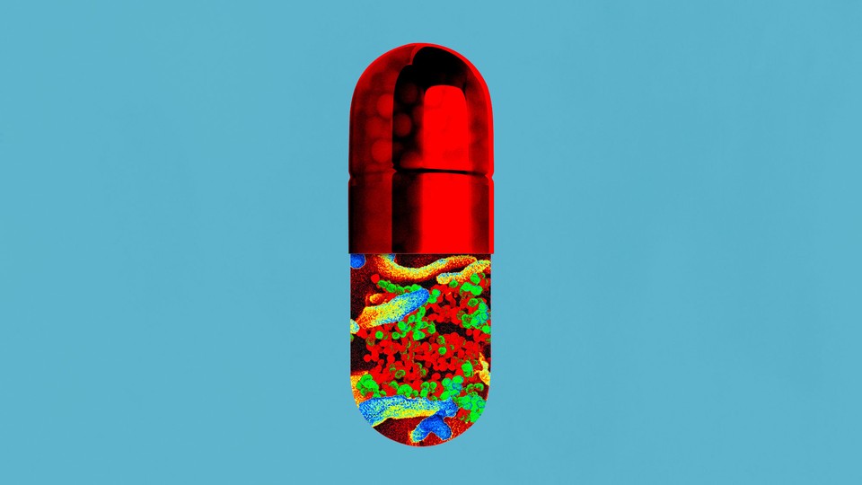 Illustration of a drug capsule