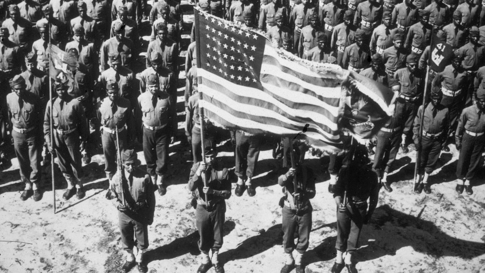 Soldiers of the 41st Engineer Regiment at Fort Bragg, North Carolina, c. 1942