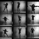 Contact sheet of Tina Turner dancing and singing