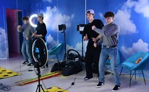 TikTok influencers filming.