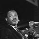 One of the last pictures to be taken of Dr. Martin Luther King Jr., speaking to a mass rally April 3, 1968, in Memphis