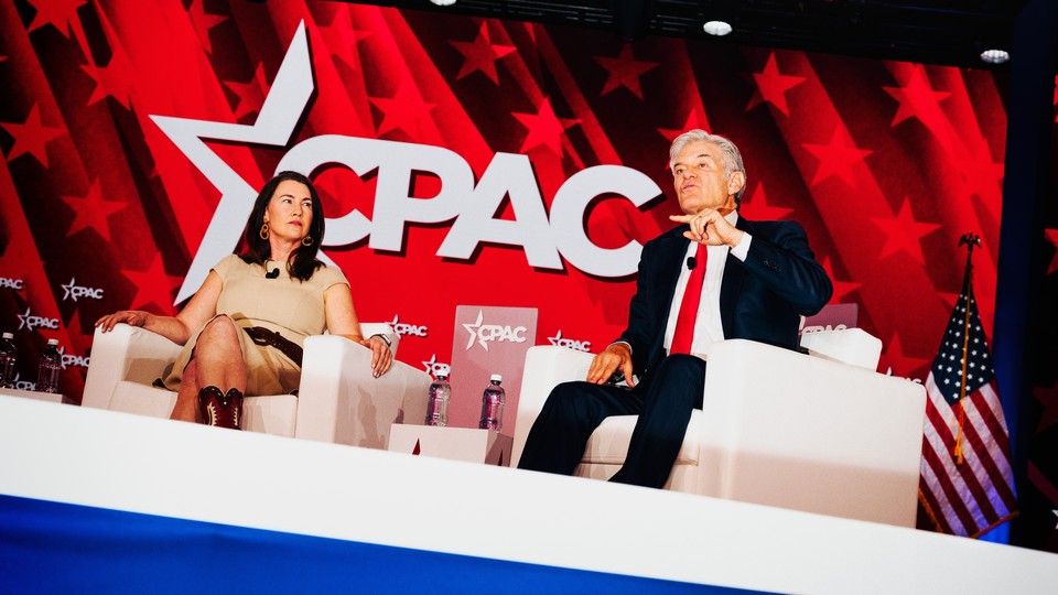 Mehmet Oz speaks onstage at CPAC 2026