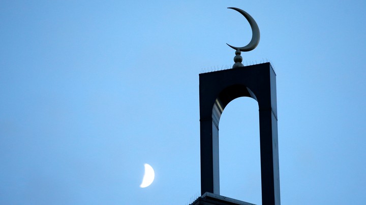 The minaret of a mosquein Creteil near Paris, France