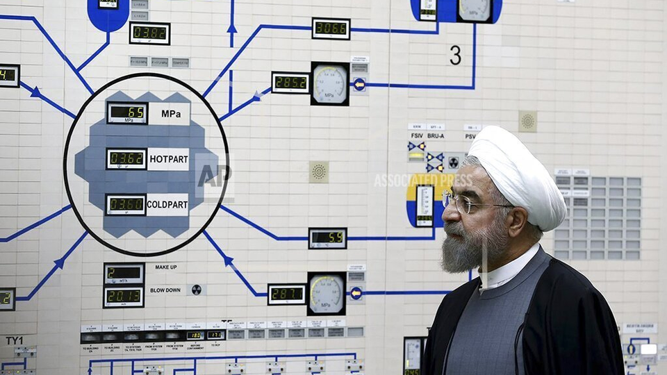 President Hassan Rouhani at the Bushehr nuclear power plant in 2015.