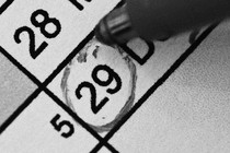 A calendar with "29" circled