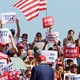 Young crowd at a Trump rally