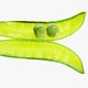 Two peas in an open peapod