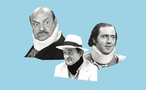 The actors Bill Murray, Andy Kaufman, and Jackie Coogan wear neck braces for roles.