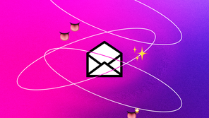 A colorful illustration showing an open envelope surrounded by tongue and sparkle emojis.