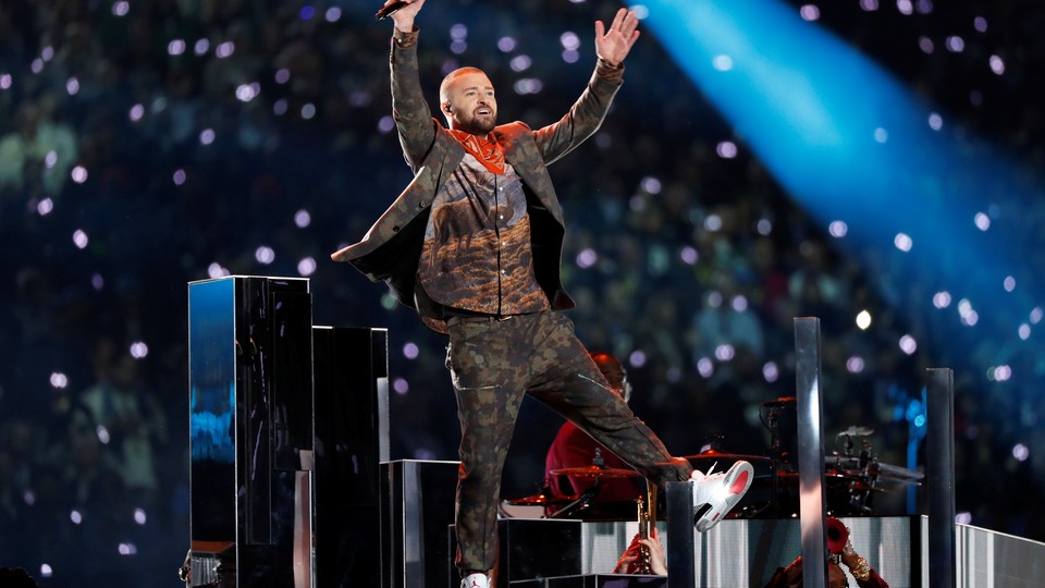 Justin Timberlake at the Super Bowl