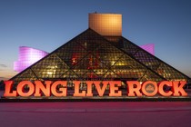 A glowing sign that says "Long long rock"