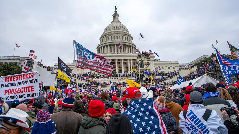 A photo of the crowd at the U.S. Capitol on January 6, 2021