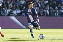 Lionel Messi in a match between Paris Saint-Germain and AJ Auxerre at Parc des Princes on November 13, 2022 in Paris, France.