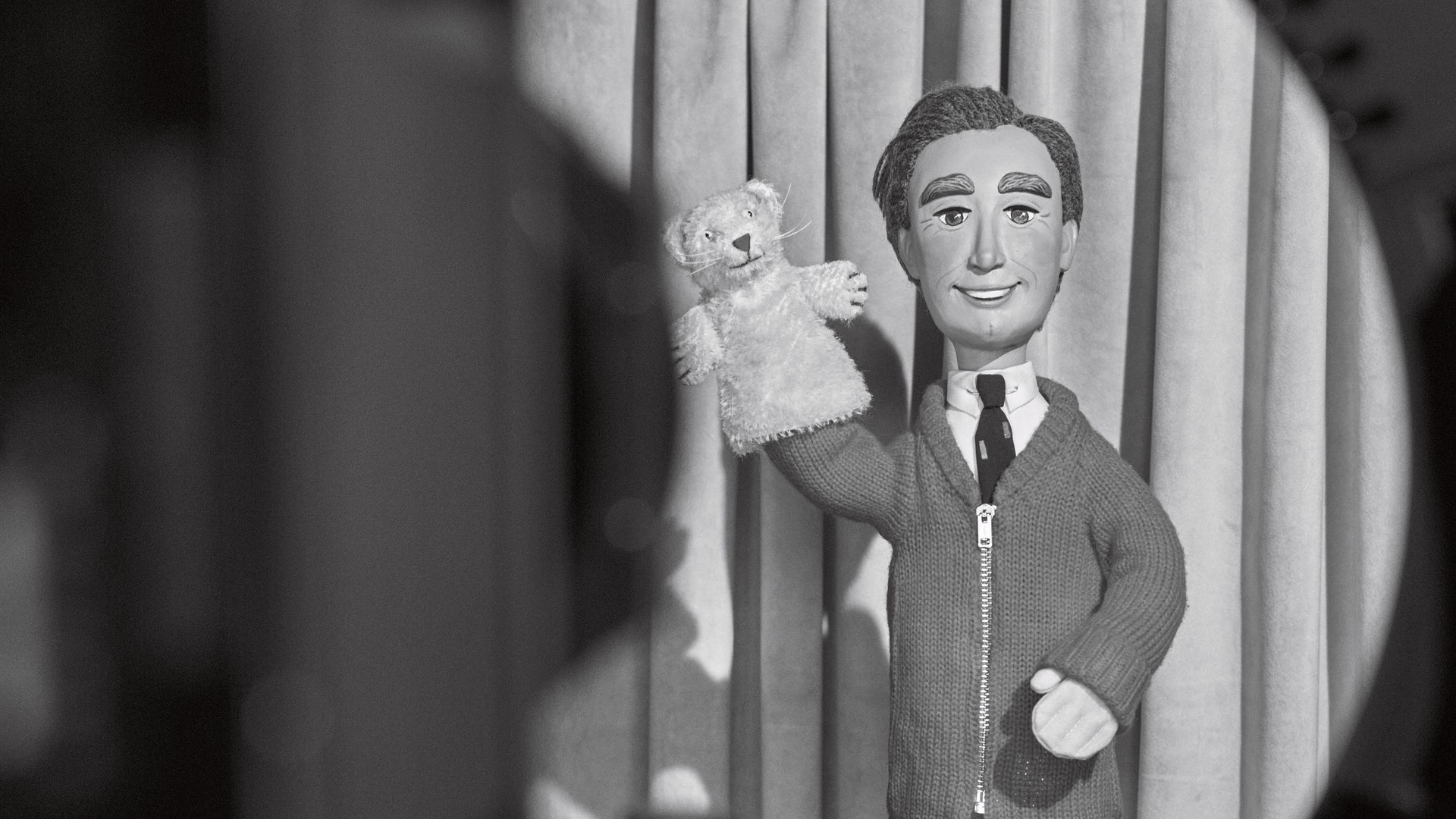 Mister Rogers puppet. 