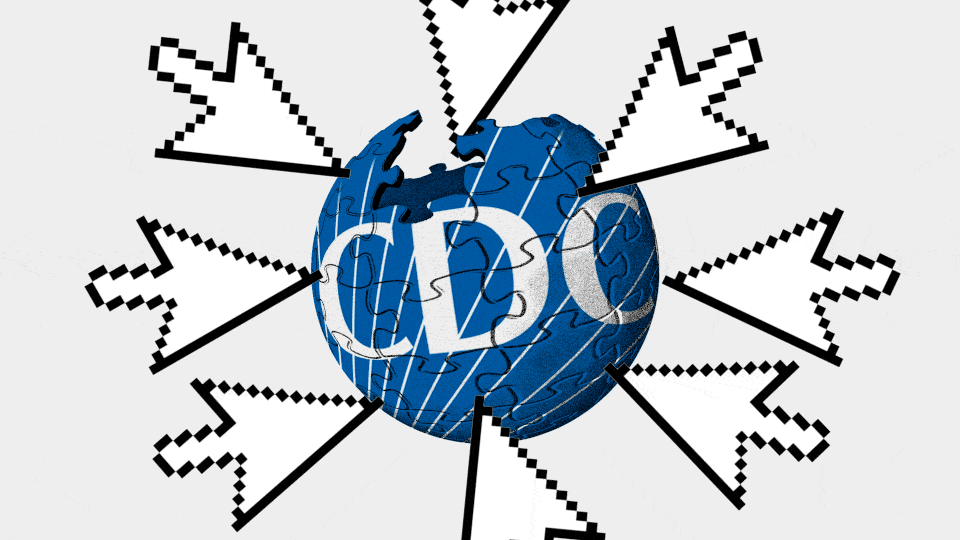 Illustration of the Wikipedia logo with the CDC