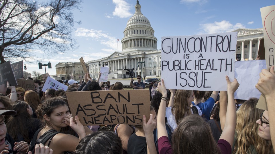 Students rally at the Capitol in solidarity with Marjory Stoneman Douglas High School in Florida.