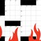 crossword with flames