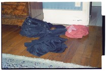 jeans and shirts crumpled on the floor
