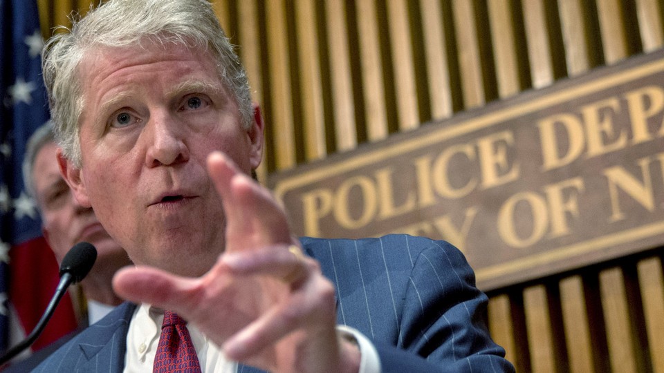 Manhattan District Attorney Cyrus Vance Jr. addresses reporters during an October 2017 press conference.