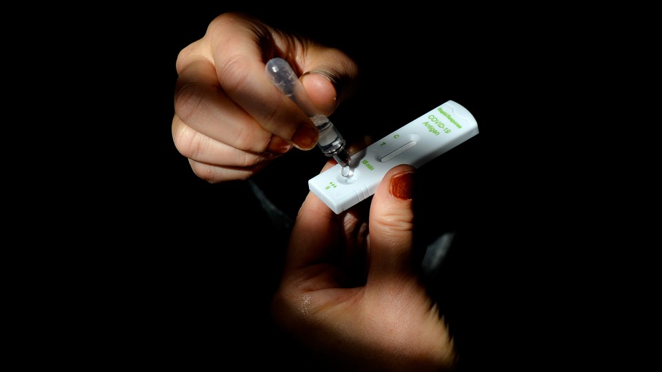 Photo of a COVID test