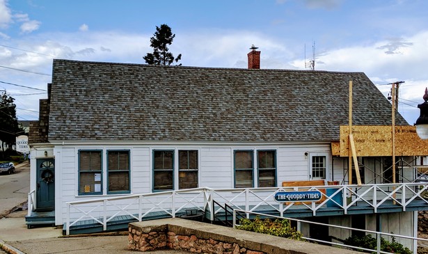 The editorial and business office of the Quoddy Tides newspaper, in downtown Eastport, Maine