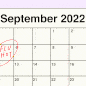 A gif of dates for flu shots, marked on a calendar showing September, October, and November