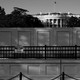A view of the White House obscured by a wall